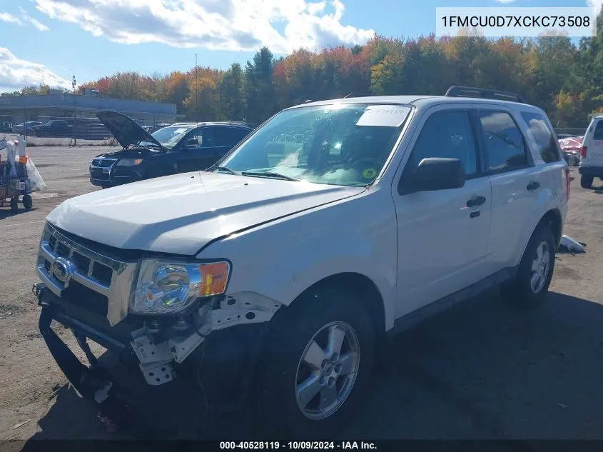 2012 Ford Escape Xlt VIN: 1FMCU0D7XCKC73508 Lot: 40528119