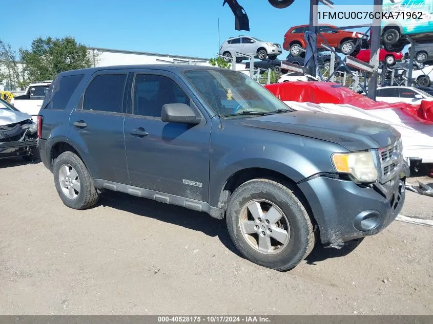 2012 Ford Escape Xls VIN: 1FMCU0C76CKA71962 Lot: 40528175