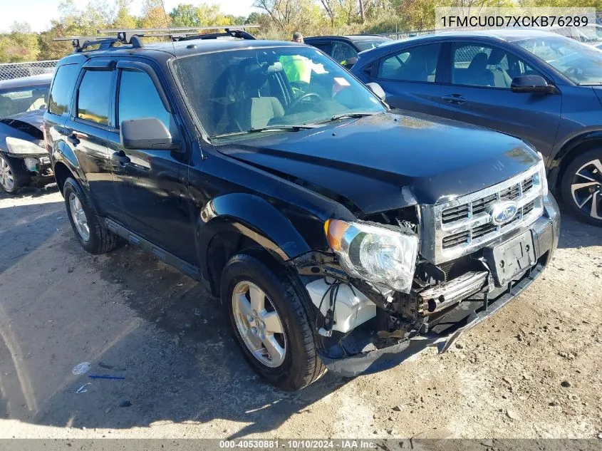 2012 Ford Escape Xlt VIN: 1FMCU0D7XCKB76289 Lot: 40530881