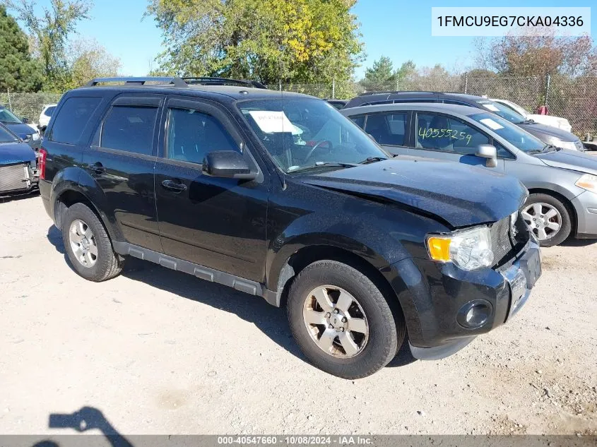 2012 Ford Escape Limited VIN: 1FMCU9EG7CKA04336 Lot: 40547660