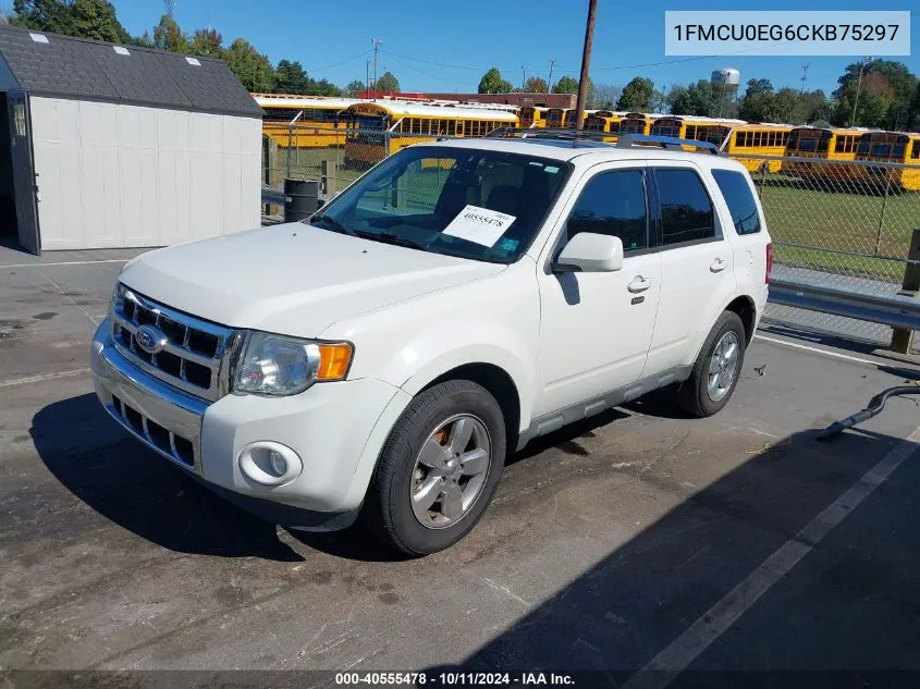 2012 Ford Escape Limited VIN: 1FMCU0EG6CKB75297 Lot: 40555478