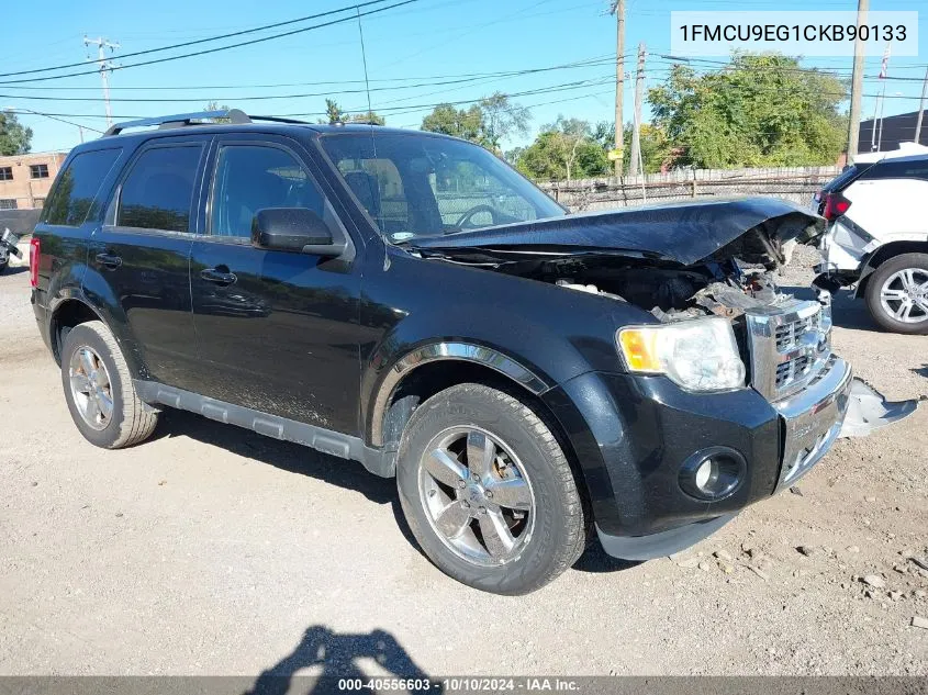 2012 Ford Escape Limited VIN: 1FMCU9EG1CKB90133 Lot: 40556603