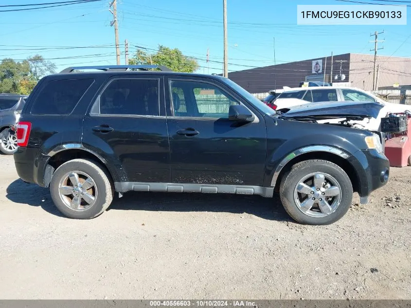 2012 Ford Escape Limited VIN: 1FMCU9EG1CKB90133 Lot: 40556603