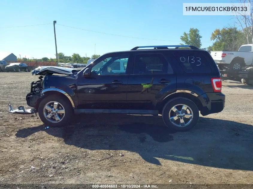 2012 Ford Escape Limited VIN: 1FMCU9EG1CKB90133 Lot: 40556603