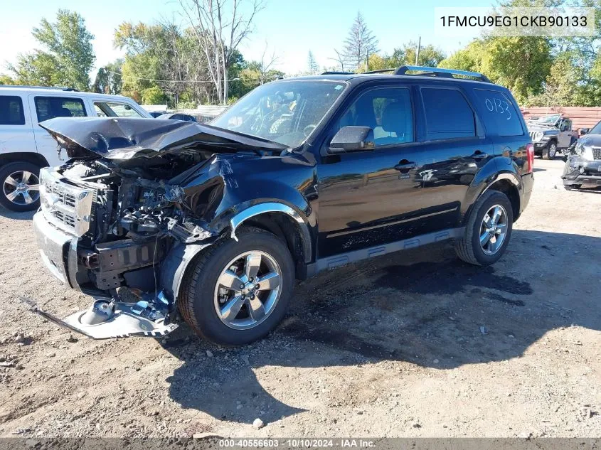 1FMCU9EG1CKB90133 2012 Ford Escape Limited