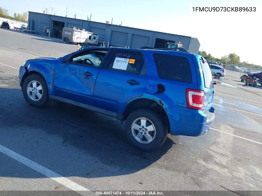 2012 Ford Escape Xlt VIN: 1FMCU9D73CKB89633 Lot: 40571474