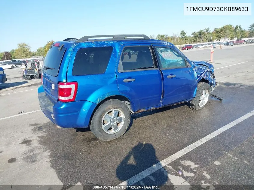 2012 Ford Escape Xlt VIN: 1FMCU9D73CKB89633 Lot: 40571474