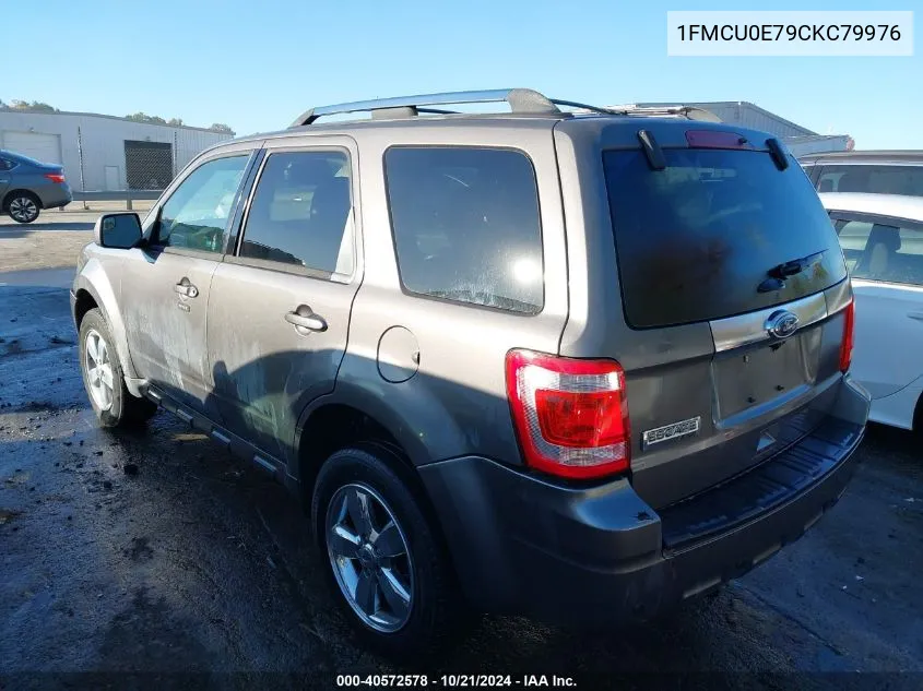 1FMCU0E79CKC79976 2012 Ford Escape Limited