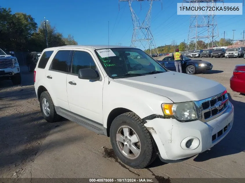 2012 Ford Escape Xls VIN: 1FMCU9C72CKA59666 Lot: 40575085