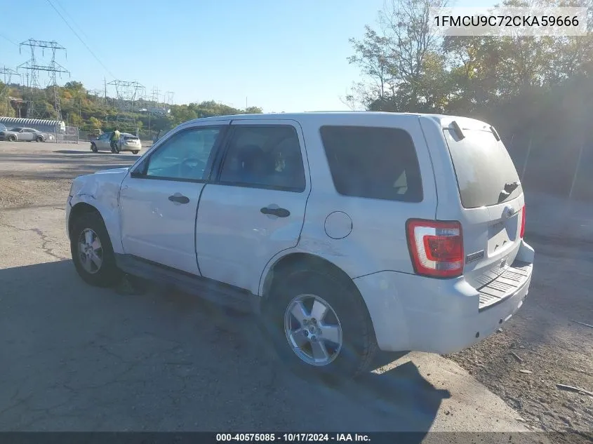 2012 Ford Escape Xls VIN: 1FMCU9C72CKA59666 Lot: 40575085