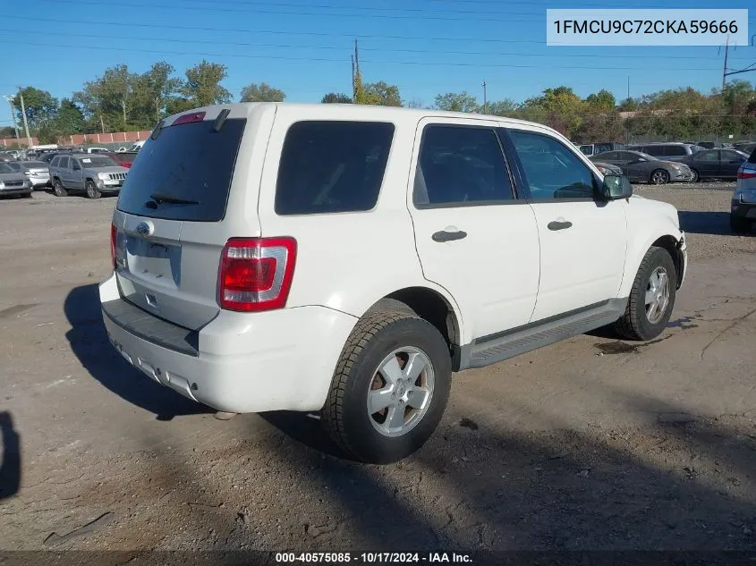 2012 Ford Escape Xls VIN: 1FMCU9C72CKA59666 Lot: 40575085