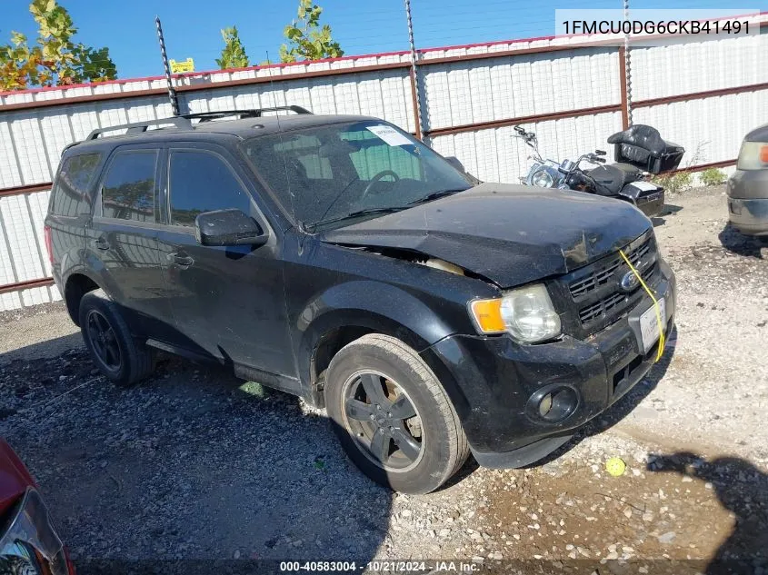 2012 Ford Escape Xlt VIN: 1FMCU0DG6CKB41491 Lot: 40583004