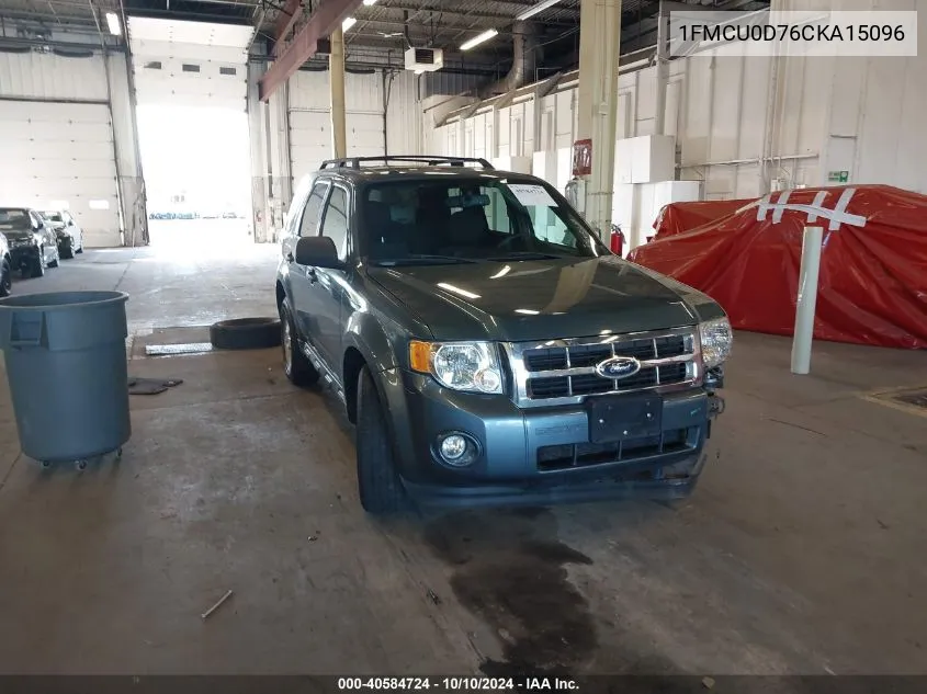 2012 Ford Escape Xlt VIN: 1FMCU0D76CKA15096 Lot: 40584724