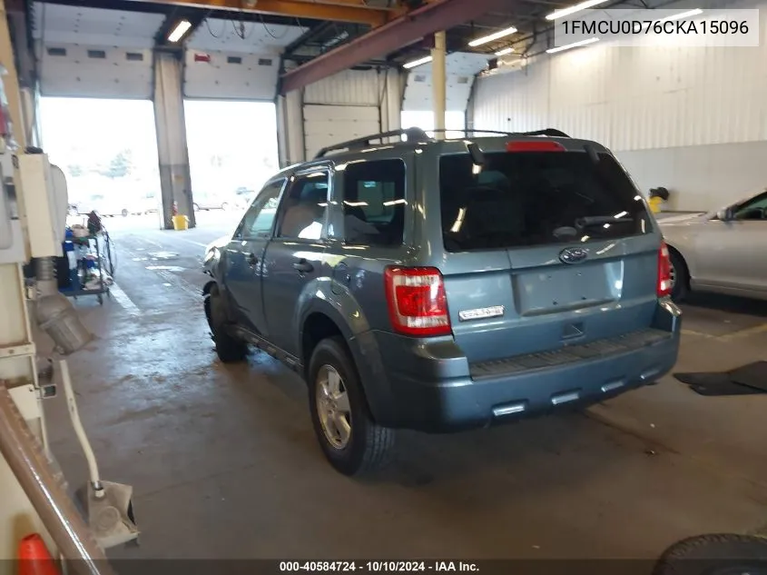 1FMCU0D76CKA15096 2012 Ford Escape Xlt