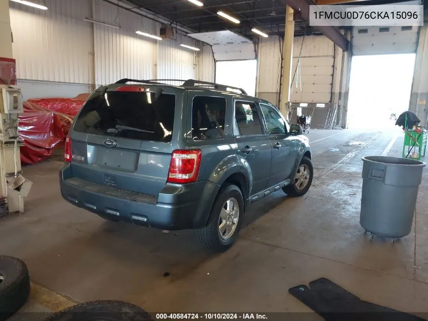 1FMCU0D76CKA15096 2012 Ford Escape Xlt