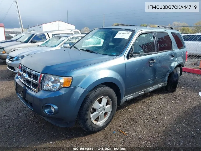 2012 Ford Escape Xlt VIN: 1FMCU0DG7CKA44719 Lot: 40586559