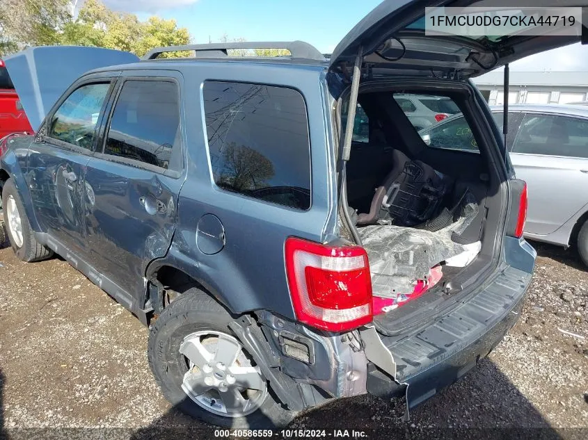 2012 Ford Escape Xlt VIN: 1FMCU0DG7CKA44719 Lot: 40586559