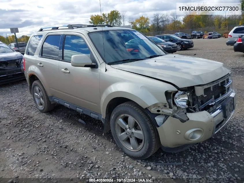 2012 Ford Escape Limited VIN: 1FMCU9EG2CKC77300 Lot: 40590924