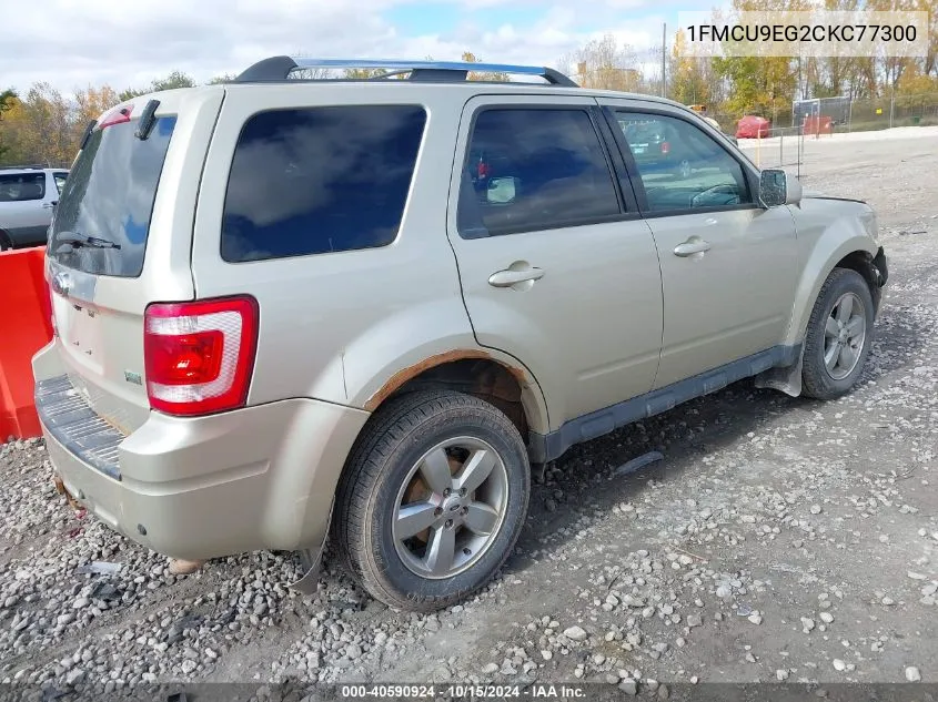 2012 Ford Escape Limited VIN: 1FMCU9EG2CKC77300 Lot: 40590924