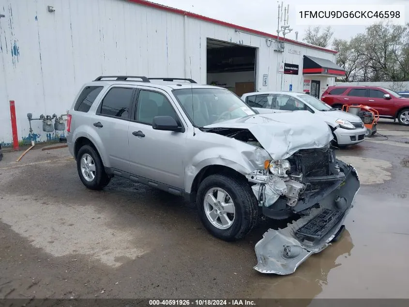 2012 Ford Escape Xlt VIN: 1FMCU9DG6CKC46598 Lot: 40591926