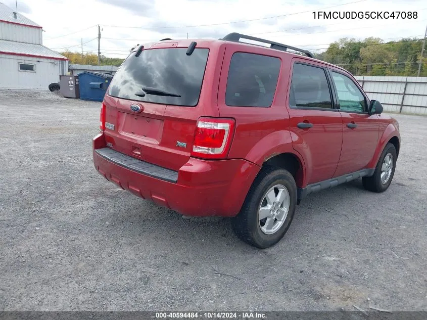 2012 Ford Escape Xlt VIN: 1FMCU0DG5CKC47088 Lot: 40594484