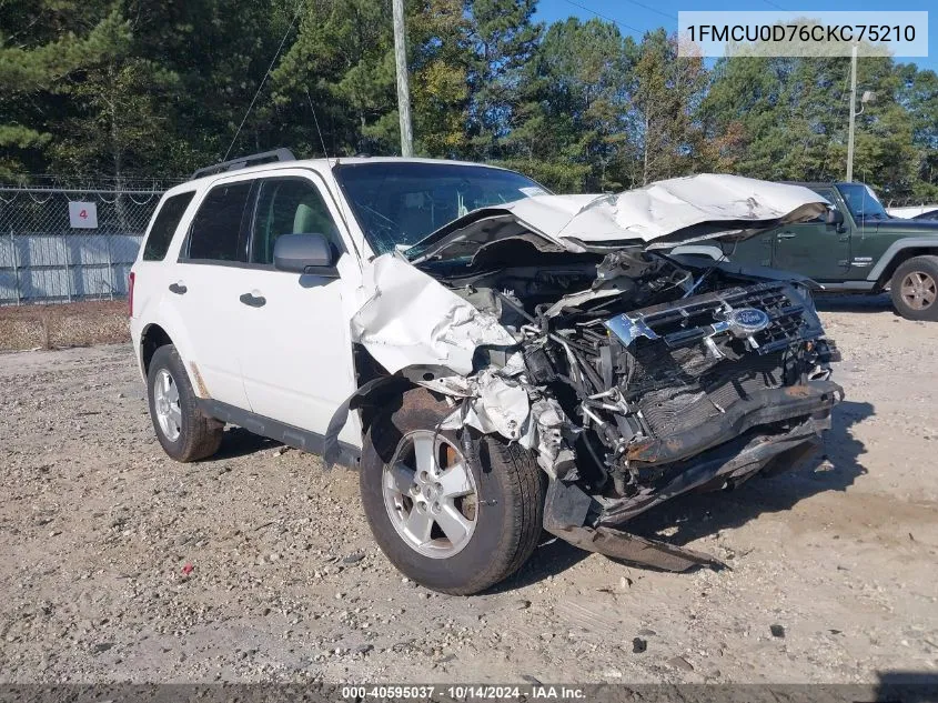 2012 Ford Escape Xlt VIN: 1FMCU0D76CKC75210 Lot: 40595037