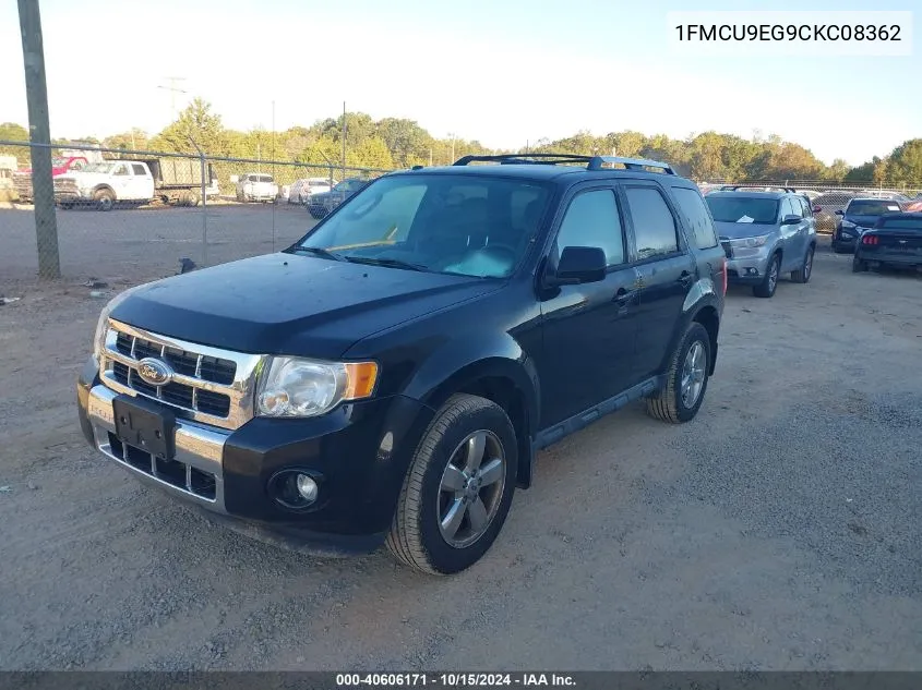 2012 Ford Escape Limited VIN: 1FMCU9EG9CKC08362 Lot: 40606171