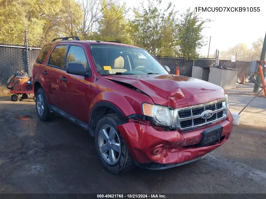 2012 Ford Escape Xlt VIN: 1FMCU9D7XCKB91055 Lot: 40621765