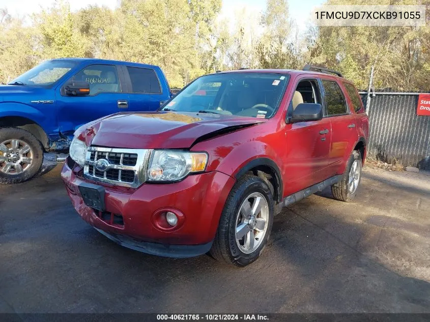 2012 Ford Escape Xlt VIN: 1FMCU9D7XCKB91055 Lot: 40621765