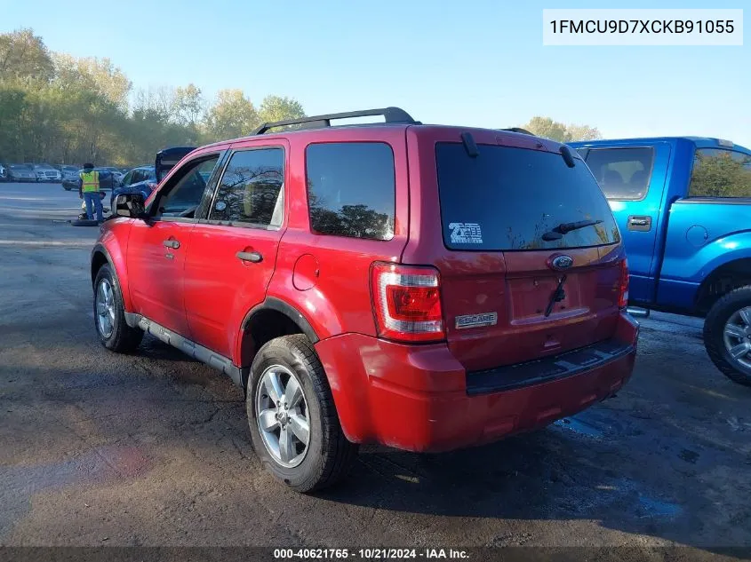 2012 Ford Escape Xlt VIN: 1FMCU9D7XCKB91055 Lot: 40621765