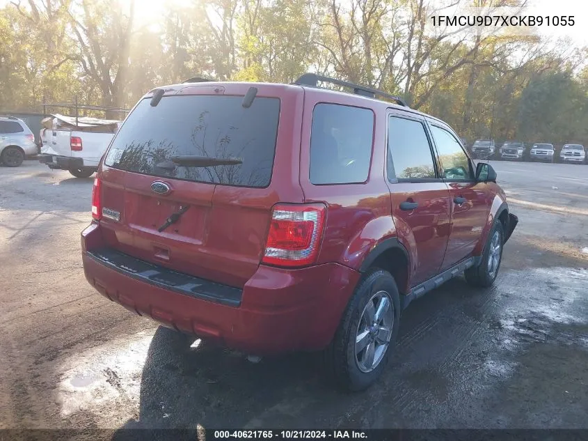 2012 Ford Escape Xlt VIN: 1FMCU9D7XCKB91055 Lot: 40621765