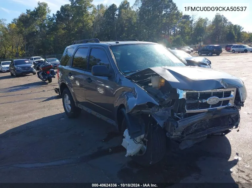 2012 Ford Escape Xlt VIN: 1FMCU0DG9CKA50537 Lot: 40624336