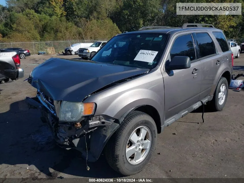 2012 Ford Escape Xlt VIN: 1FMCU0DG9CKA50537 Lot: 40624336