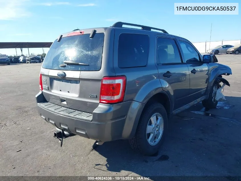 2012 Ford Escape Xlt VIN: 1FMCU0DG9CKA50537 Lot: 40624336