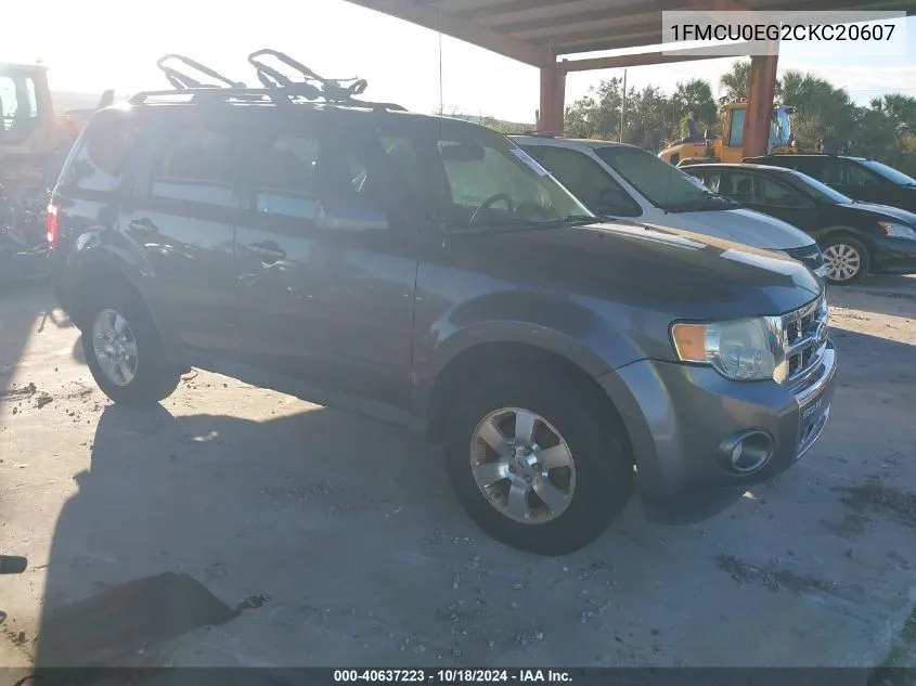 2012 Ford Escape Limited VIN: 1FMCU0EG2CKC20607 Lot: 40637223