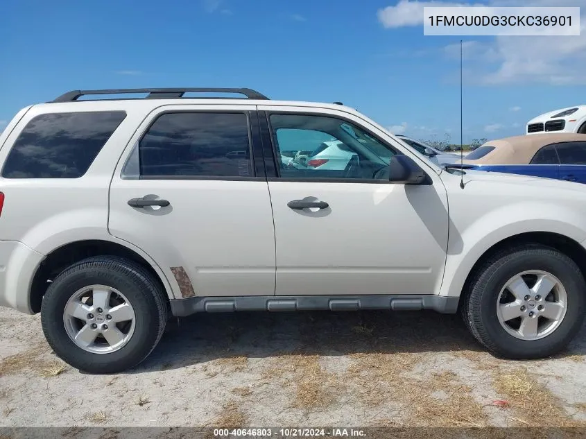 2012 Ford Escape Xlt VIN: 1FMCU0DG3CKC36901 Lot: 40646803