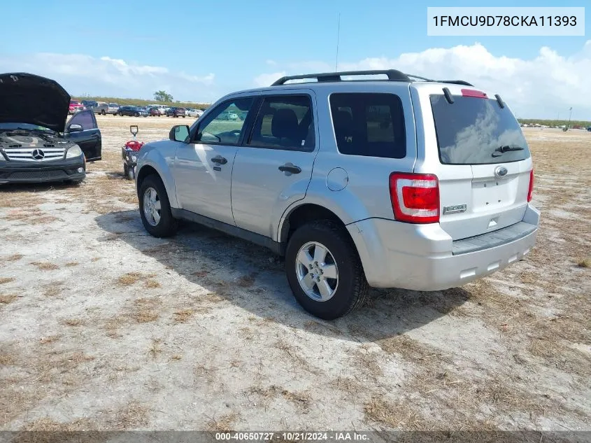 2012 Ford Escape Xlt VIN: 1FMCU9D78CKA11393 Lot: 40650727