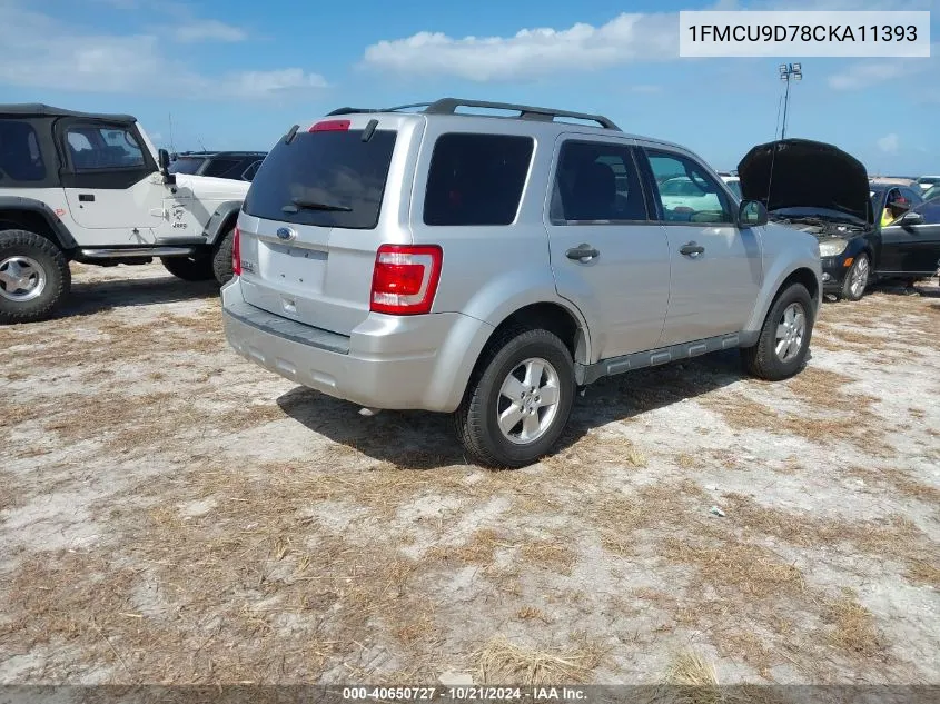 2012 Ford Escape Xlt VIN: 1FMCU9D78CKA11393 Lot: 40650727