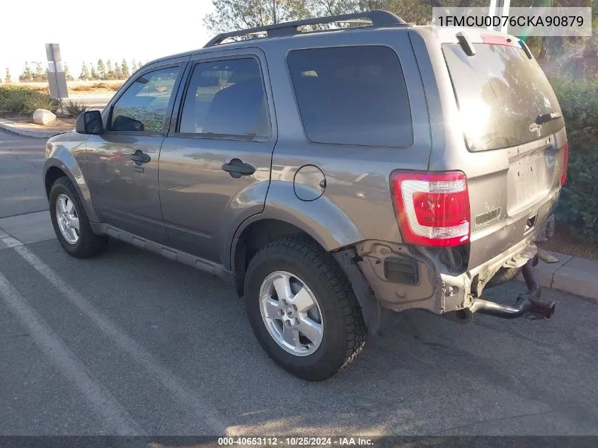 2012 Ford Escape Xlt VIN: 1FMCU0D76CKA90879 Lot: 40653112