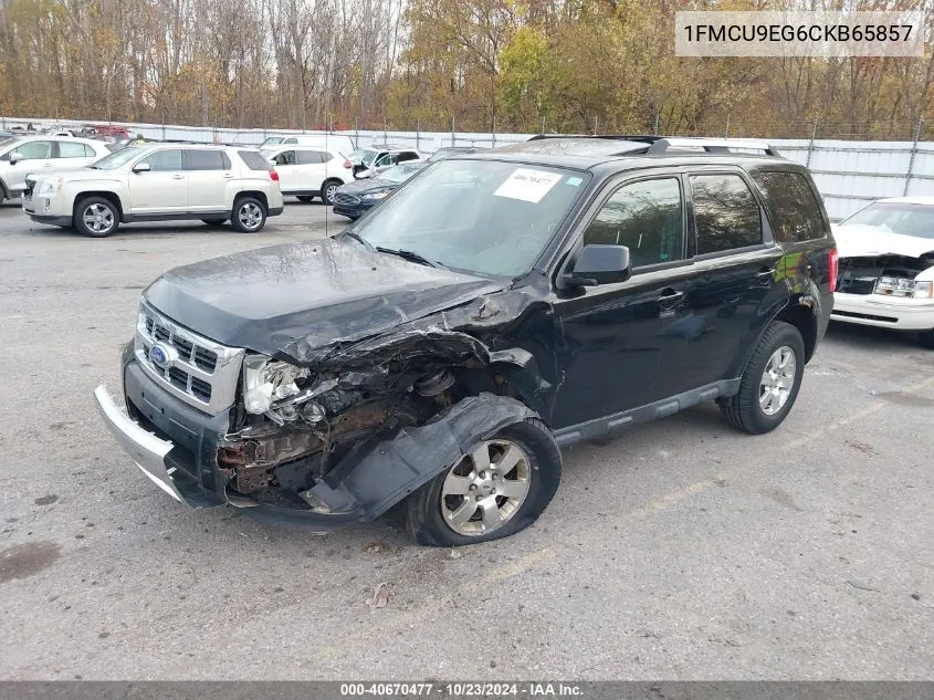 2012 Ford Escape Limited VIN: 1FMCU9EG6CKB65857 Lot: 40670477