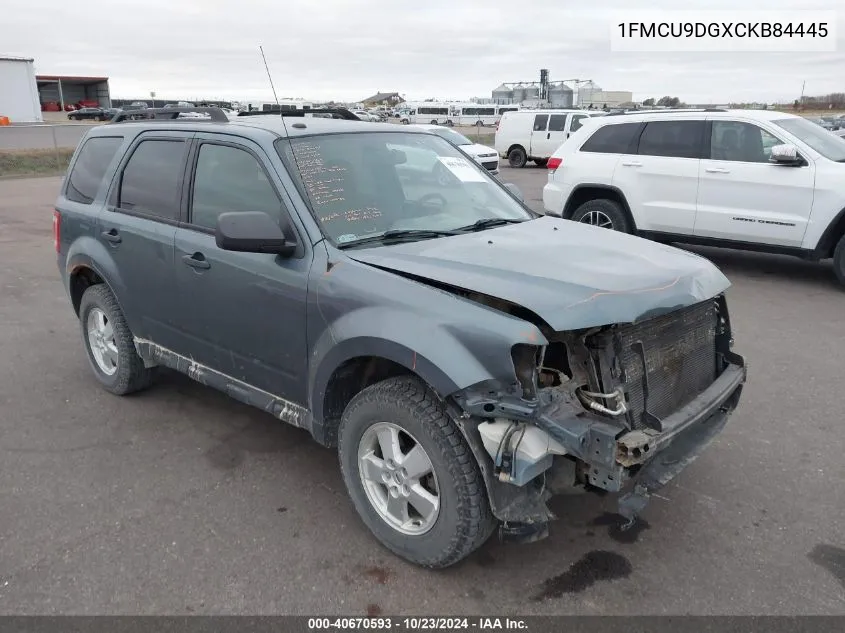 2012 Ford Escape Xlt VIN: 1FMCU9DGXCKB84445 Lot: 40670593