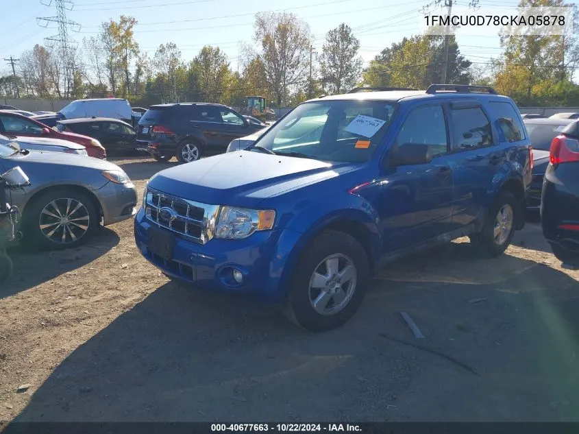 2012 Ford Escape Xlt VIN: 1FMCU0D78CKA05878 Lot: 40677663