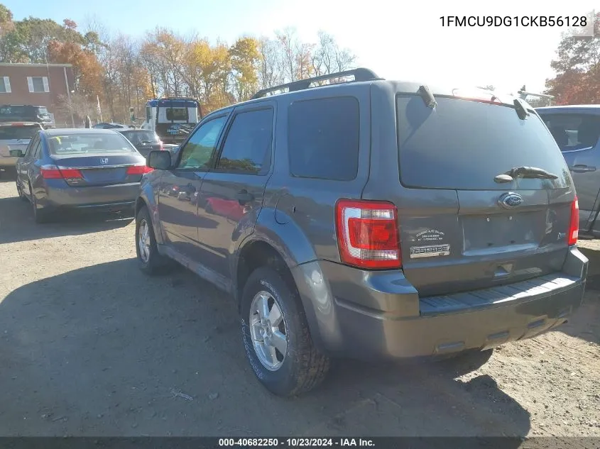 2012 Ford Escape Xlt VIN: 1FMCU9DG1CKB56128 Lot: 40682250