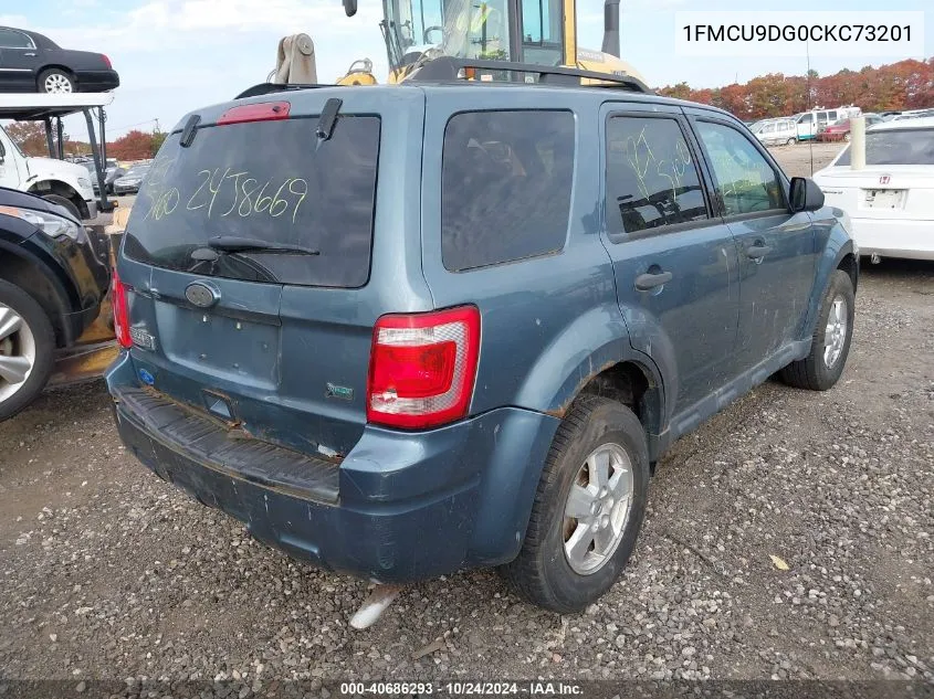 2012 Ford Escape Xlt VIN: 1FMCU9DG0CKC73201 Lot: 40686293