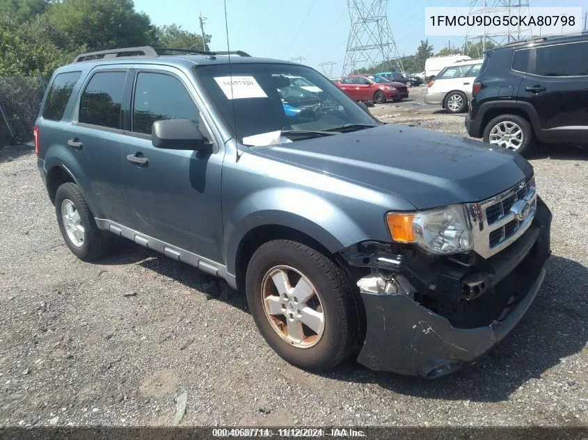 2012 Ford Escape Xlt VIN: 1FMCU9DG5CKA80798 Lot: 40687714