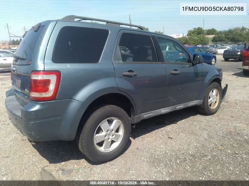 2012 Ford Escape Xlt VIN: 1FMCU9DG5CKA80798 Lot: 40687714