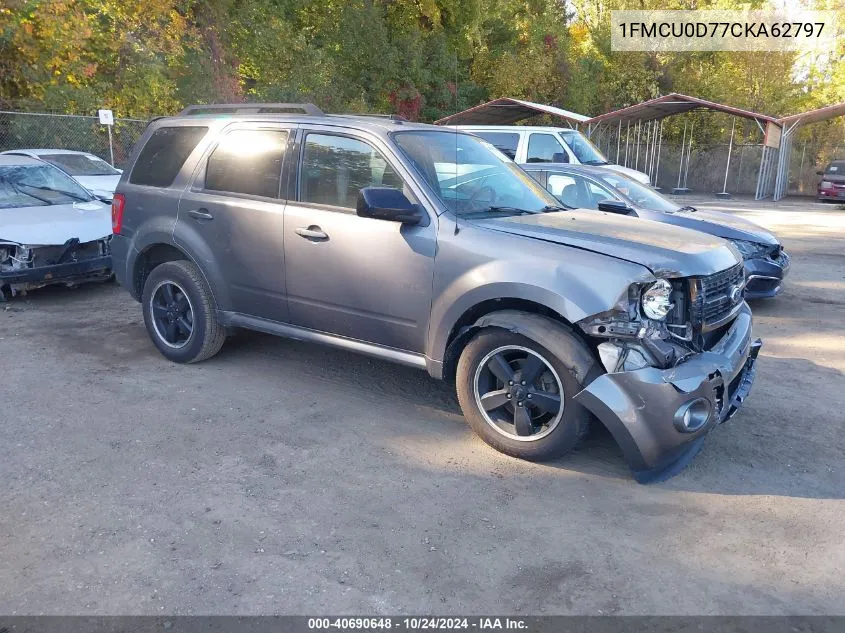 2012 Ford Escape Xlt VIN: 1FMCU0D77CKA62797 Lot: 40690648