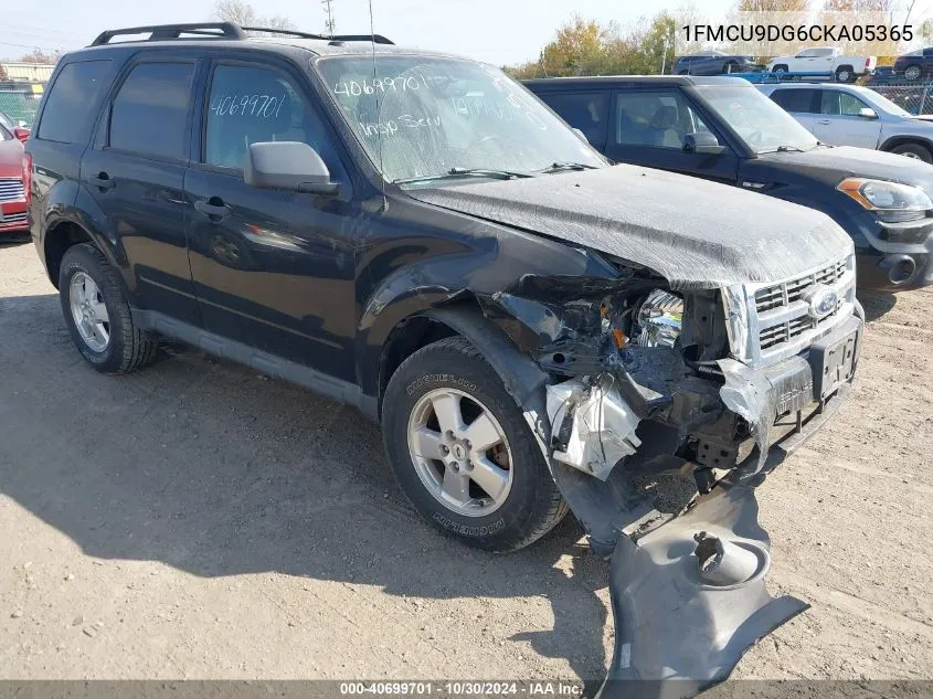 2012 Ford Escape Xlt VIN: 1FMCU9DG6CKA05365 Lot: 40699701