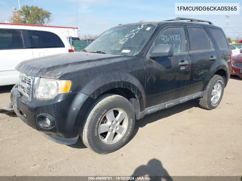 2012 Ford Escape Xlt VIN: 1FMCU9DG6CKA05365 Lot: 40699701