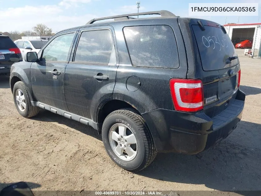 2012 Ford Escape Xlt VIN: 1FMCU9DG6CKA05365 Lot: 40699701